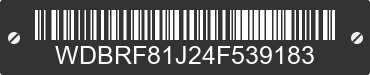 2004 MERCEDES-BENZ C-Class WDBRF81J24F539183 VIN decoded