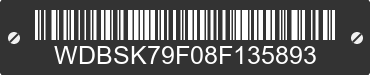 2008 MERCEDES-BENZ SL-Class WDBSK79F08F135893 VIN decoded