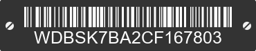 2012 MERCEDES-BENZ SL-Class WDBSK7BA2CF167803 VIN decoded