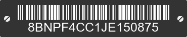 2018 MERCEDES-BENZ Sprinter 8BNPF4CC1JE150875 VIN decoded