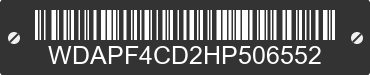 2017 MERCEDES-BENZ Sprinter WDAPF4CD2HP506552 VIN decoded