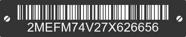 2007 MERCURY Grand Marquis 2MEFM74V27X626656 VIN decoded