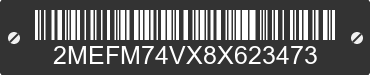 2008 MERCURY Grand Marquis 2MEFM74VX8X623473 VIN decoded