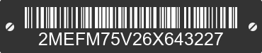 2006 MERCURY Grand Marquis 2MEFM75V26X643227 VIN decoded