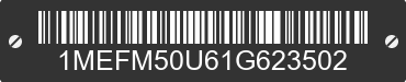 2001 MERCURY Sable 1MEFM50U61G623502 VIN decoded