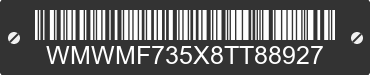2008 MINI Cooper WMWMF735X8TT88927 VIN decoded