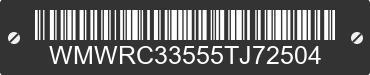 2005 MINI Cooper WMWRC33555TJ72504 VIN decoded