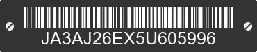 2005 MITSUBISHI Lancer JA3AJ26EX5U605996 VIN decoded