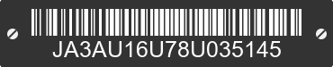 2008 MITSUBISHI Lancer JA3AU16U78U035145 VIN decoded
