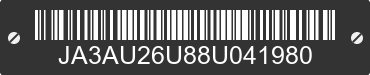 2008 MITSUBISHI Lancer JA3AU26U88U041980 VIN decoded