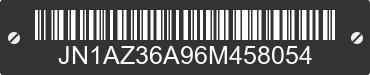2006 NISSAN 350Z JN1AZ36A96M458054 VIN decoded