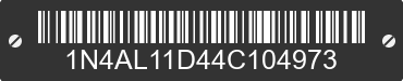 2004 NISSAN Altima 1N4AL11D44C104973 VIN decoded