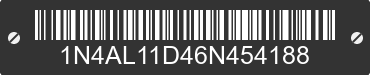 2006 NISSAN Altima 1N4AL11D46N454188 VIN decoded