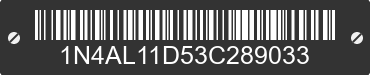 2003 NISSAN Altima 1N4AL11D53C289033 VIN decoded