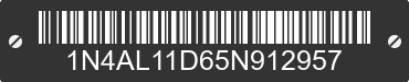 2005 NISSAN Altima 1N4AL11D65N912957 VIN decoded