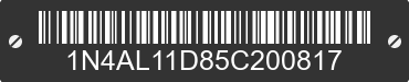 2005 NISSAN Altima 1N4AL11D85C200817 VIN decoded