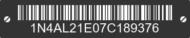 2007 NISSAN Altima 1N4AL21E07C189376 VIN decoded