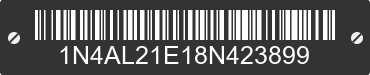 2008 NISSAN Altima 1N4AL21E18N423899 VIN decoded