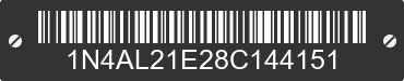 2008 NISSAN Altima 1N4AL21E28C144151 VIN decoded