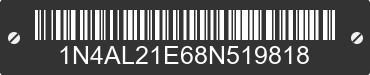 2008 NISSAN Altima 1N4AL21E68N519818 VIN decoded