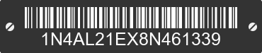 2008 NISSAN Altima 1N4AL21EX8N461339 VIN decoded