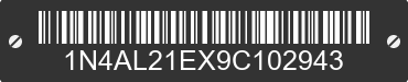 2009 NISSAN Altima 1N4AL21EX9C102943 VIN decoded
