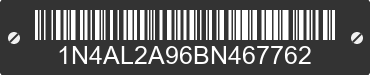 2011 NISSAN Altima 1N4AL2A96BN467762 VIN decoded