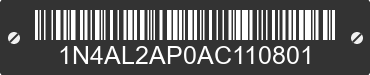 2010 NISSAN Altima 1N4AL2AP0AC110801 VIN decoded
