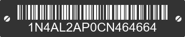 2012 NISSAN Altima 1N4AL2AP0CN464664 VIN decoded