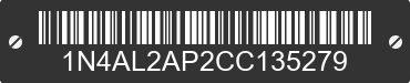 2012 NISSAN Altima 1N4AL2AP2CC135279 VIN decoded