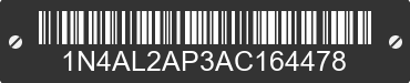 2010 NISSAN Altima 1N4AL2AP3AC164478 VIN decoded