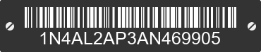 2010 NISSAN Altima 1N4AL2AP3AN469905 VIN decoded