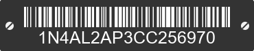 2012 NISSAN Altima 1N4AL2AP3CC256970 VIN decoded
