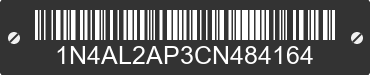 2012 NISSAN Altima 1N4AL2AP3CN484164 VIN decoded