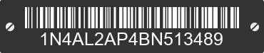 2011 NISSAN Altima 1N4AL2AP4BN513489 VIN decoded