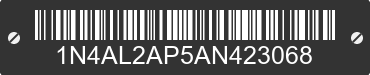 2010 NISSAN Altima 1N4AL2AP5AN423068 VIN decoded