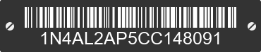 2012 NISSAN Altima 1N4AL2AP5CC148091 VIN decoded