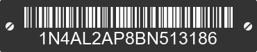 2011 NISSAN Altima 1N4AL2AP8BN513186 VIN decoded