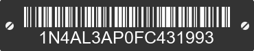 2015 NISSAN Altima 1N4AL3AP0FC431993 VIN decoded