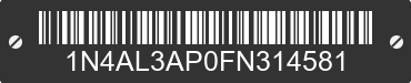2015 NISSAN Altima 1N4AL3AP0FN314581 VIN decoded