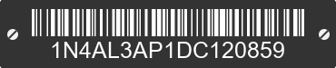 2013 NISSAN Altima 1N4AL3AP1DC120859 VIN decoded