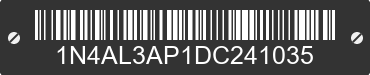 2013 NISSAN Altima 1N4AL3AP1DC241035 VIN decoded