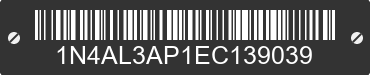 2014 NISSAN Altima 1N4AL3AP1EC139039 VIN decoded
