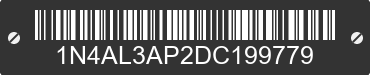 2013 NISSAN Altima 1N4AL3AP2DC199779 VIN decoded