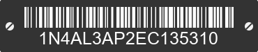2014 NISSAN Altima 1N4AL3AP2EC135310 VIN decoded