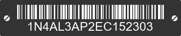 2014 NISSAN Altima 1N4AL3AP2EC152303 VIN decoded