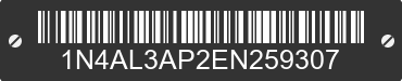 2014 NISSAN Altima 1N4AL3AP2EN259307 VIN decoded