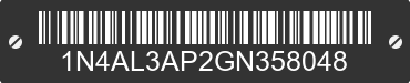 2016 NISSAN Altima 1N4AL3AP2GN358048 VIN decoded