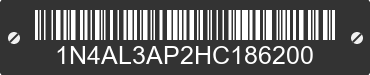 2017 NISSAN Altima 1N4AL3AP2HC186200 VIN decoded
