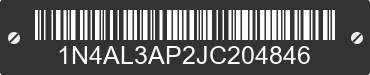 2018 NISSAN Altima 1N4AL3AP2JC204846 VIN decoded